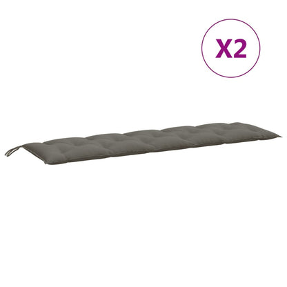 Almofadões banco jardim 2pcs 180x50x7cm mesclado tecido