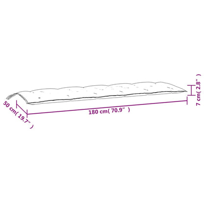 Almofadões banco jardim 2pcs 180x50x7 cm mesclado tecido