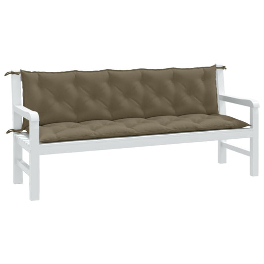 Almofadões banco jardim 2pcs 180x50x7 cm mesclado tecido