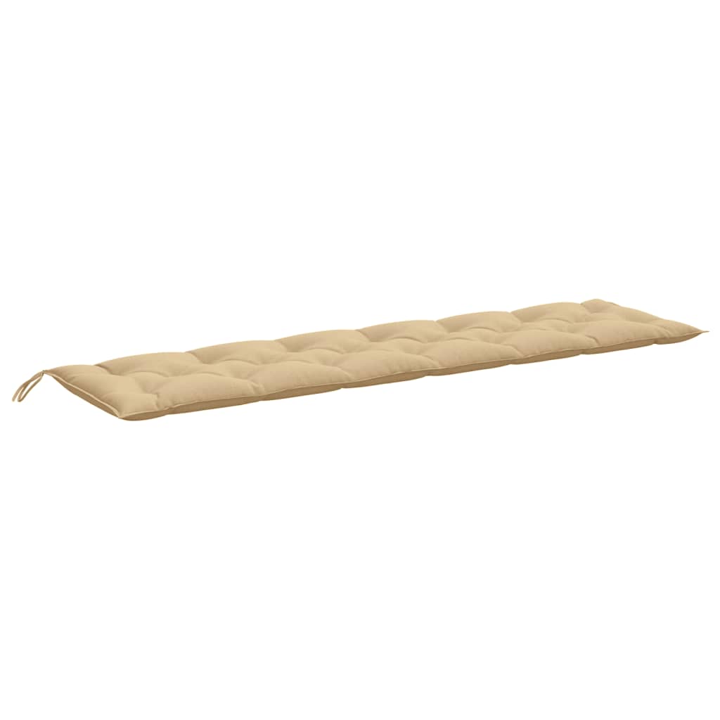 Almofadões banco jardim 2pcs 200x50x7cm mesclado tecido bege
