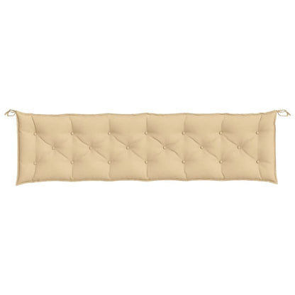 Almofadões banco jardim 2pcs 200x50x7cm mesclado tecido bege