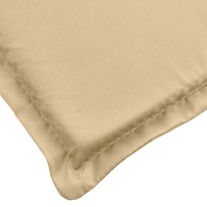 Almofadões banco jardim 2pcs 200x50x7cm mesclado tecido bege
