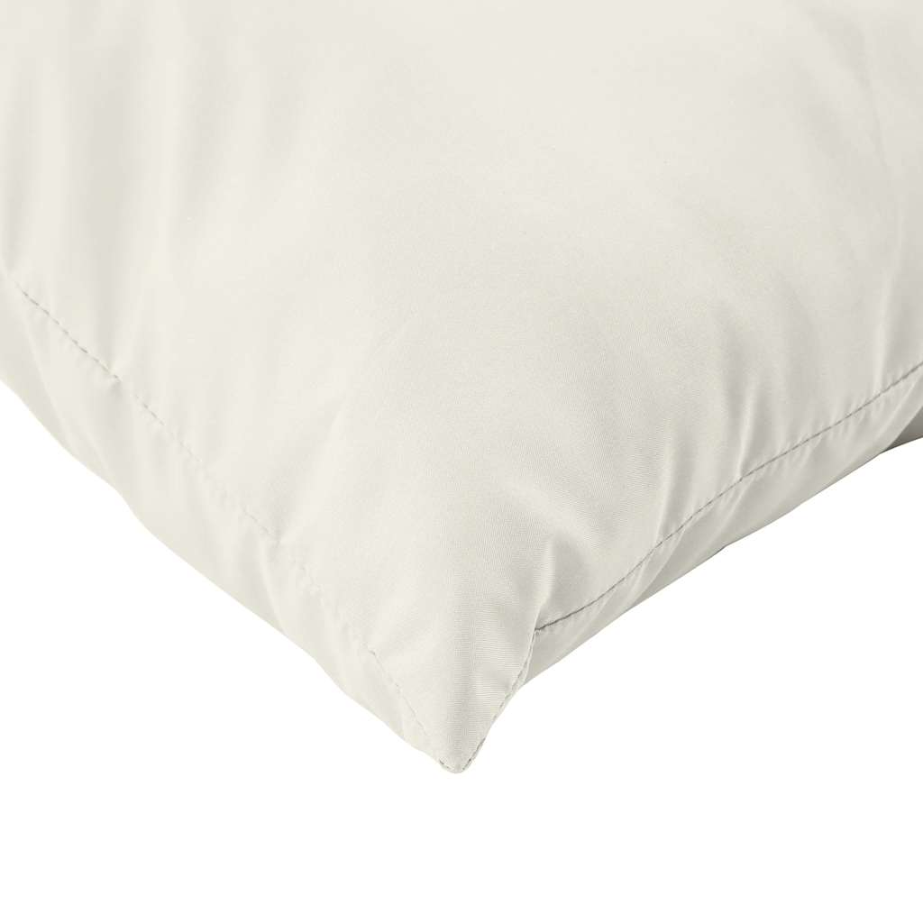 Almofadões de paletes 3 pcs mesclado tecido creme