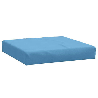 Almofadões de paletes 3 pcs mesclado tecido azul