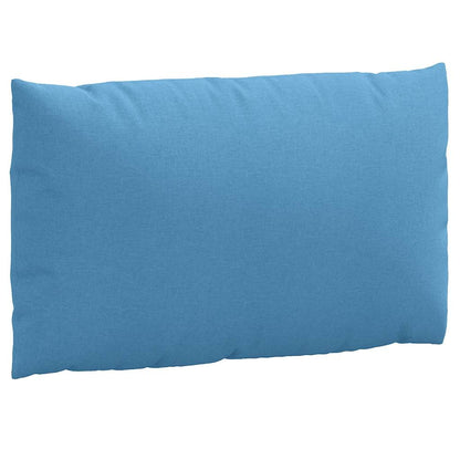Almofadões de paletes 3 pcs mesclado tecido azul