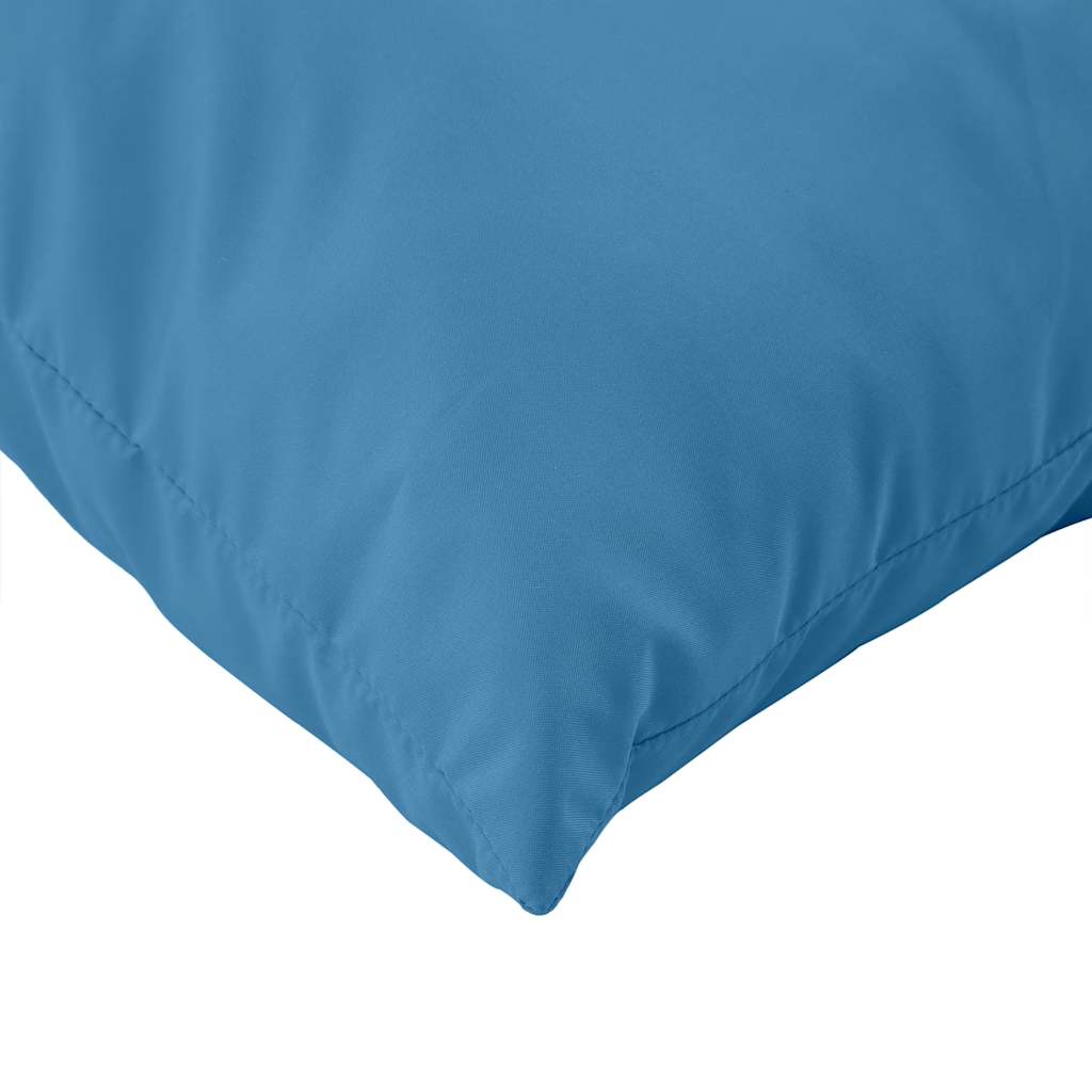 Almofadões de paletes 3 pcs mesclado tecido azul