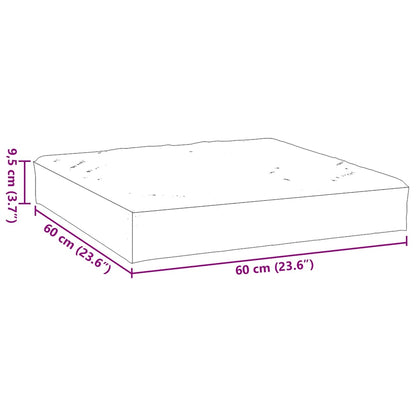 Almofadão p/ paletes 60x60x9,5 cm mesclado tecido vermelho