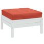 Almofadão p/ paletes 60x60x9,5 cm mesclado tecido vermelho