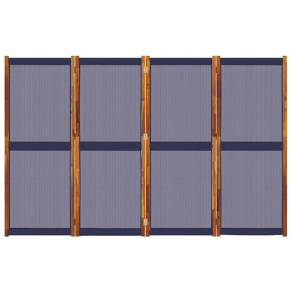 Divisória/biombo com 4 painéis 280x180 cm azul escuro