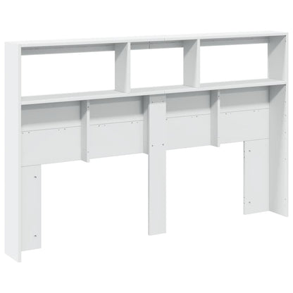 Armário de cabeceira com luzes LED 160x17x102 cm branco