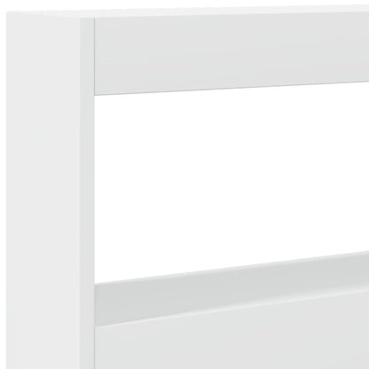 Armário de cabeceira com luzes LED 160x17x102 cm branco