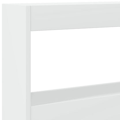 Armário de cabeceira com luzes LED 200x17x102 cm branco