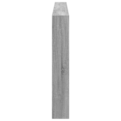 Armário de cabeceira c/ luzes LED 220x17x102 cm cinzento sonoma