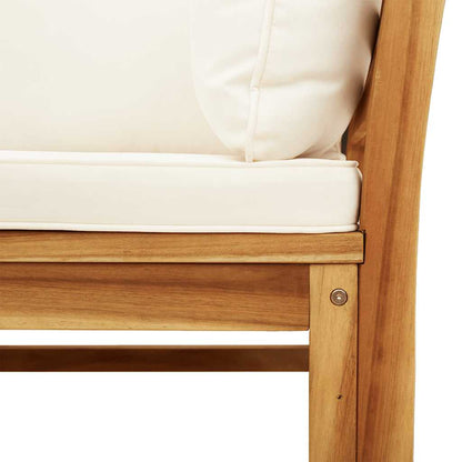 2 pcs conjunto lounge de jardim c/ almofadões acácia maciça