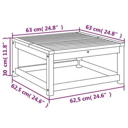Mesa de jardim 63x63x30 cm madeira de acácia maciça