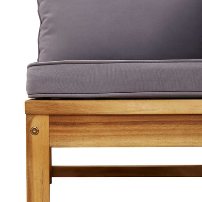 3 pcs conjunto lounge de jardim c/ almofadões acácia maciça