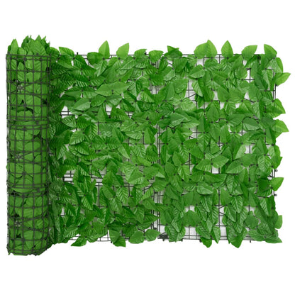 Tela de varanda com folhas verdes 200x75 cm