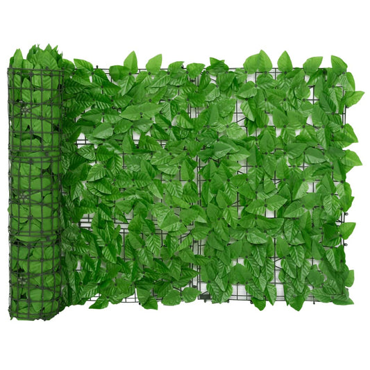Tela de varanda com folhas verdes 200x75 cm