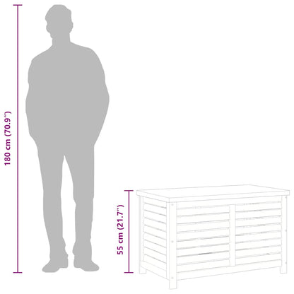 Caixa de arrumação para jardim 90x48x55 cm eucalipto maciça