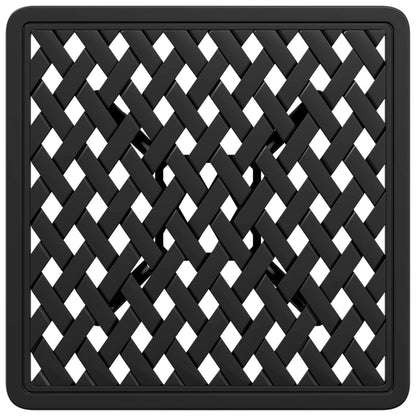 Mesa de jardim 53x53x53 cm alumínio fundido preto