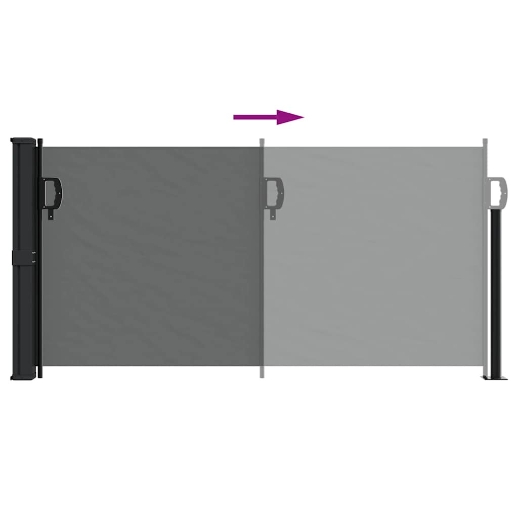 Toldo lateral retrátil antracite 100x300 cm