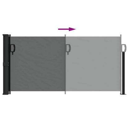 Toldo lateral retrátil antracite 100x300 cm