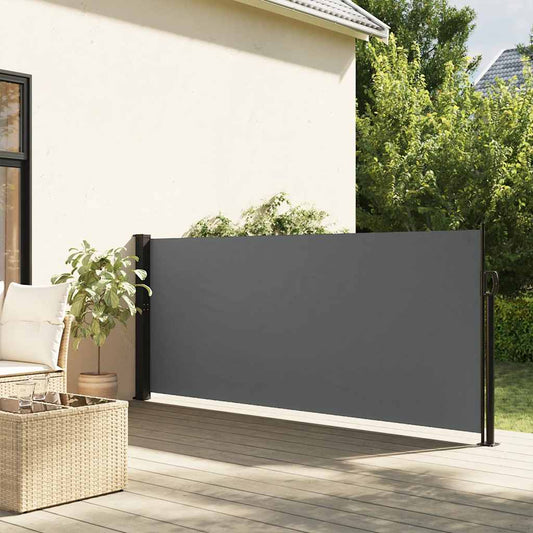 Toldo lateral retrátil antracite 100x300 cm