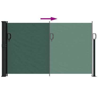 Toldo lateral retrátil 117x300 cm verde-escuro