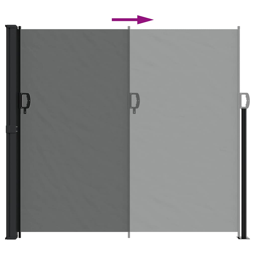 Toldo lateral retrátil antracite 180x300 cm