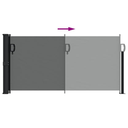 Toldo lateral retrátil antracite 100x500 cm