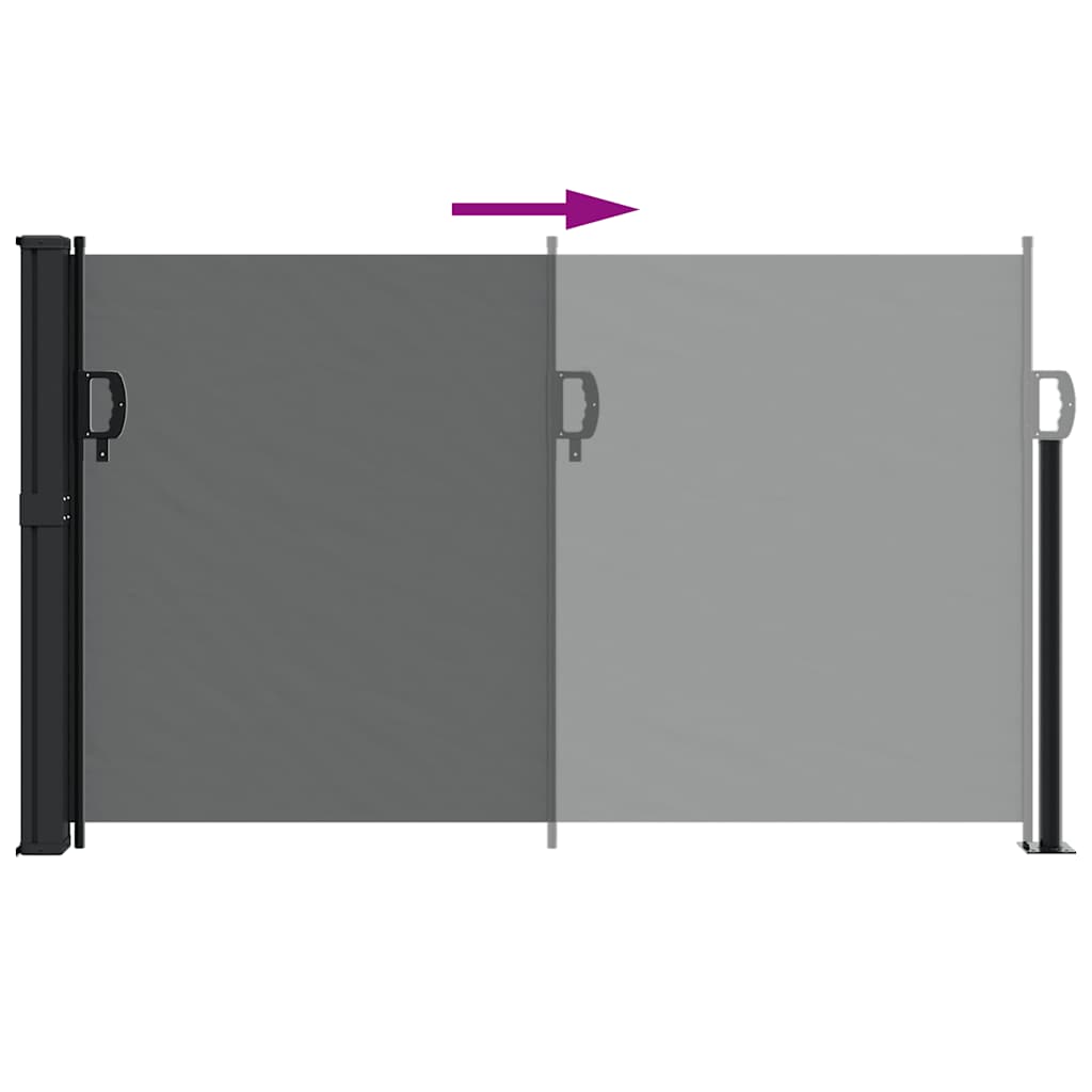 Toldo lateral retrátil antracite 120x500 cm