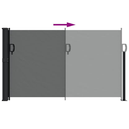 Toldo lateral retrátil antracite 120x500 cm
