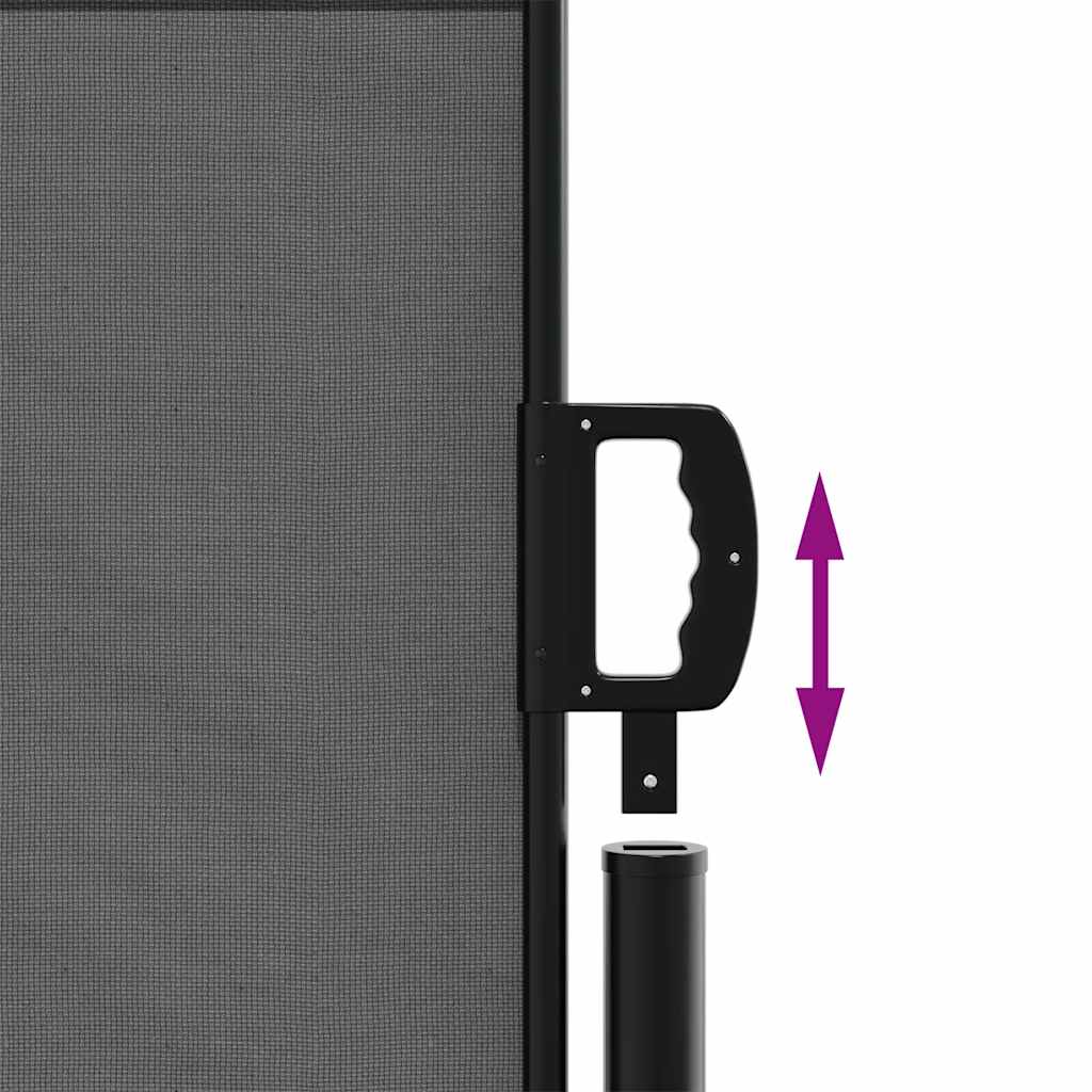 Toldo lateral retrátil antracite 120x500 cm