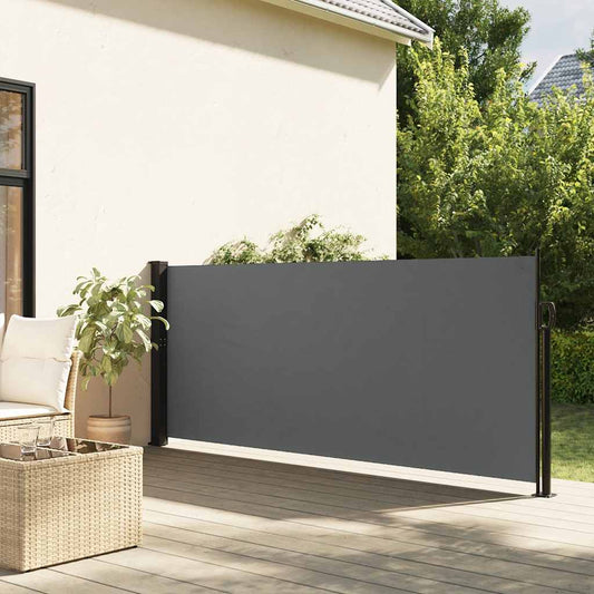 Toldo lateral retrátil antracite 120x500 cm