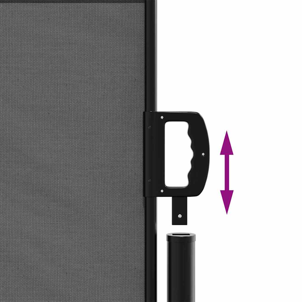 Toldo lateral retrátil antracite 140x500 cm