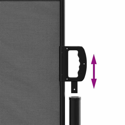 Toldo lateral retrátil antracite 140x500 cm