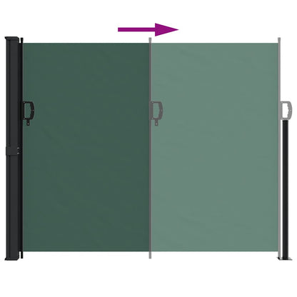 Toldo lateral retrátil 160x500 cm verde-escuro