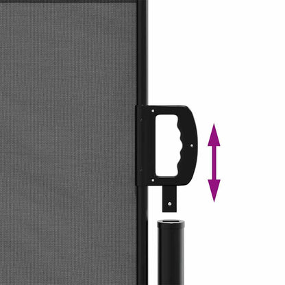 Toldo lateral retrátil antracite 140x600 cm