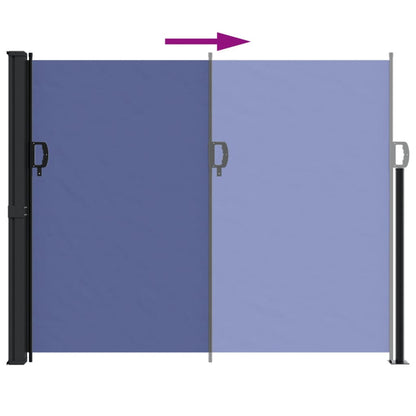 Toldo lateral retrátil 160x600 cm azul