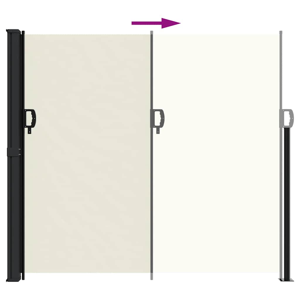 Toldo lateral retrátil 180x600 cm cor creme