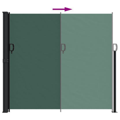 Toldo lateral retrátil 180x600 cm verde-escuro