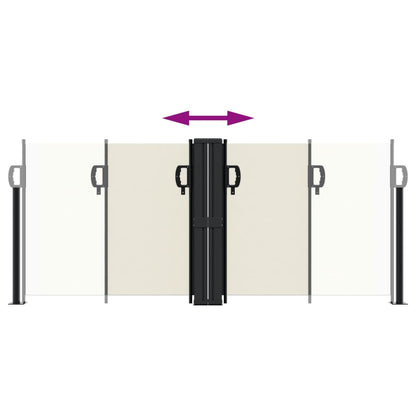 Toldo lateral retrátil 100x600 cm creme