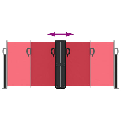 Toldo lateral retrátil 100x600 cm vermelho