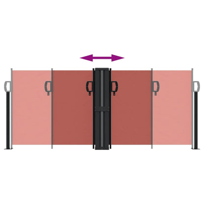 Toldo lateral retrátil 100x600 cm terracotta