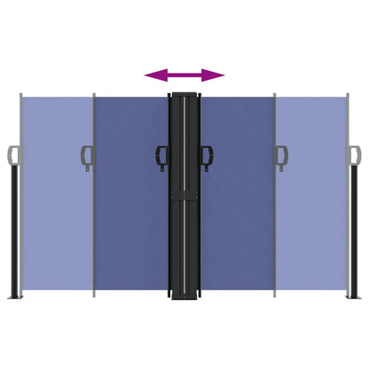 Toldo lateral retrátil 140x600 cm azul