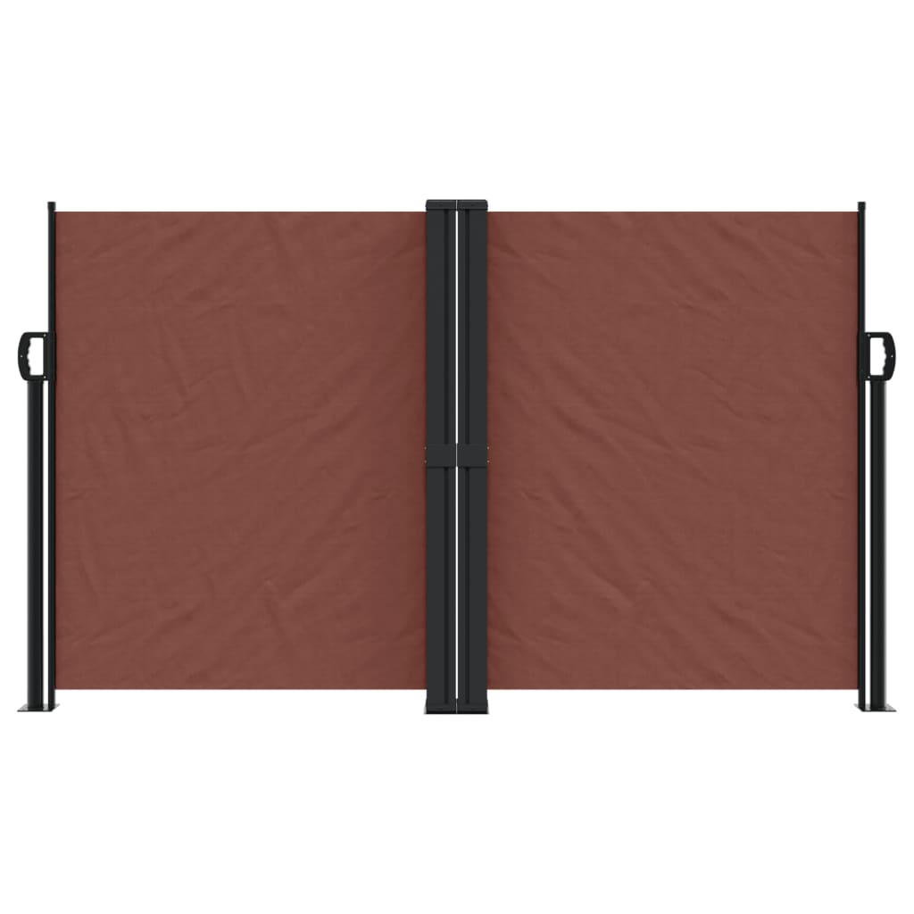 Toldo lateral retrátil 140x600 cm castanho