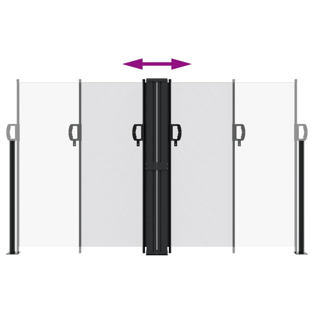 Toldo lateral retrátil 140x600 cm branco