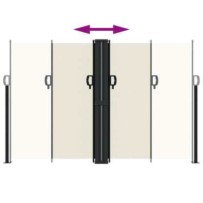 Toldo lateral retrátil 160x600 cm cor creme