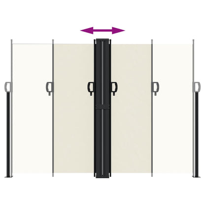 Toldo lateral retrátil 180x600 cm cor creme