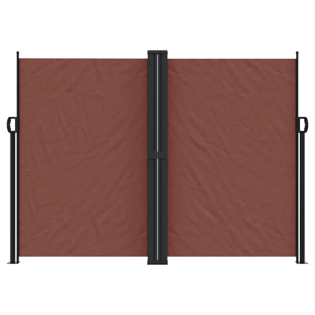 Toldo lateral retrátil 180x600 cm castanho